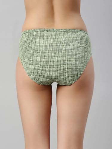 Image of Enamor Chic Cotton, All Day Comfort, Mid Waist Hipster Panty for Women - Naturally Breathable, Antimicrobial with Stain Release, Inner Elastic, Full Coverage - (Pack of 3)