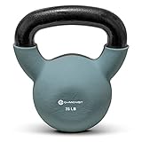 Gymenist Kettlebell Fitness Iron Weights With Neoprene Coating Around The Bottom Half of The Metal Kettle Bell