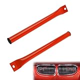 VVORHSBELL Kühlergrill-V-Verstrebungsschienen, kompatibel mit BMW E90 E91 E92 E93 3er Serie 335i, 335is und 335xi Modelle, pulverbeschichtet, Kühlergrill-Nierenstütze, Rot