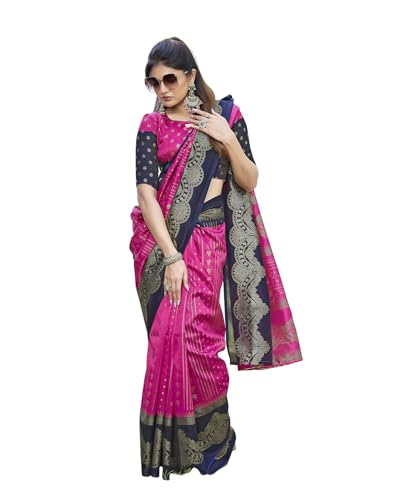 Image of Yashika Women's Banarasi Kanjivaram Art Silk Saree|Sarees for Women Ethnic Wear