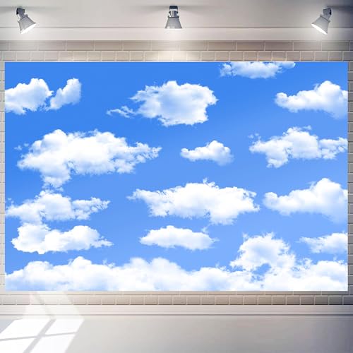Fondos Fotos Nubes Cielo Azul 7x5 FT Decoración miniatura 1