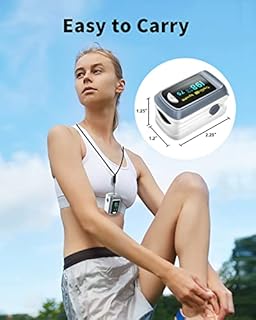 Pulsossimetro da Dito, Saturimetro da Dito Professionale, Saturazione di Ossigeno nel Sangue, Misurazione SPO2 e Frequenza Cardiaca, Ossimetro per Uso Domestico e Sportivo Batterie non Incluse