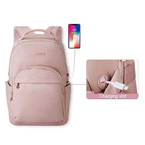 Light Flight Laptop Backpack Women Travel Backpacks Book Bag For 17.3 Inch Computer Carry On Back Pack For Work Travel College Large Pink #TOP1