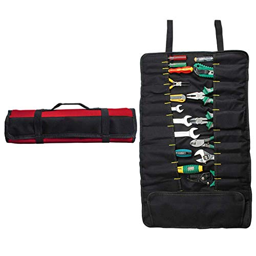 Sin herramientas /hombres Enrollable organizador Bolsa/Roll Tool 22 compartments bolsillo llave inglesa Llave de trinquete herramienta Rolle bolsa de enchufes/destornilladores Cover