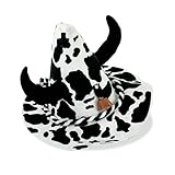 KarnevalsTeufel Sepplhut mit Hörnern Kuhflecken schwarz-weiß Volksfest Kuh Hut