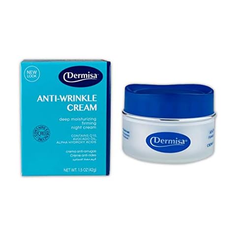 Dermisa Anti-Wrinkle Cream | Contains Alpha Hydroxy Acids, Coenzyme Q10, Avocado Oil | 1.5 OZ | Pack of 1 Cover