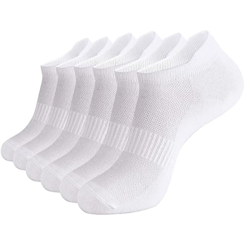 Image of brookhaus Women Low Cut No Show Running Socks 6 Pairs - Cushioned Arch Support, Moisture Wicking Athletic Ankle Socks