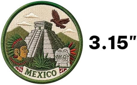 Aztec Temples Mexico Iron‑On Patch – Embroidered Ancient Pyramid, Aztec Travel Souvenir Patch for Jackets, Backpacks, Sew‑On Craft image 4