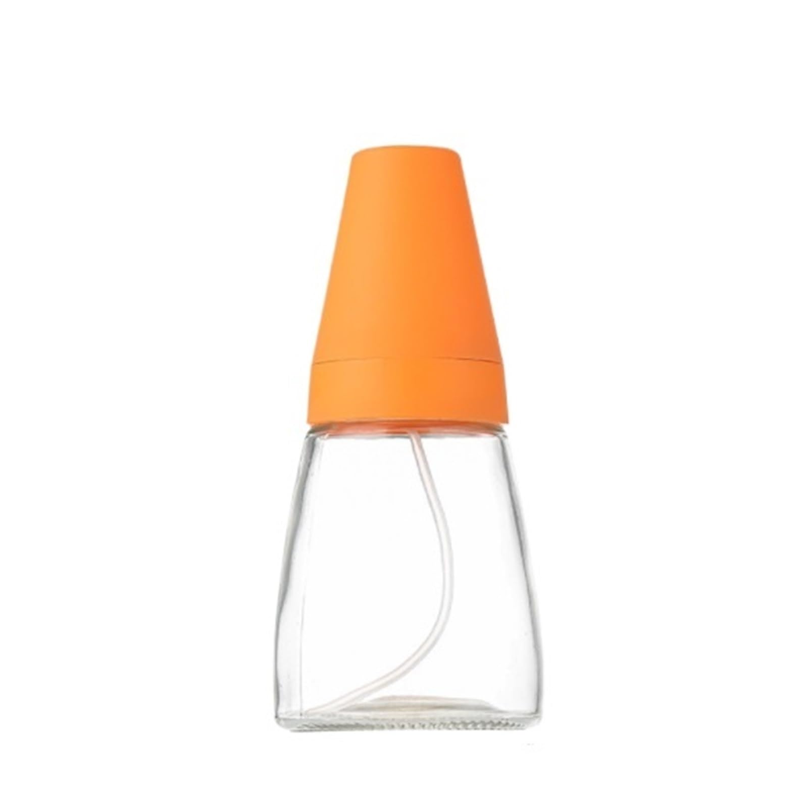 HDICUHNANU Reusable Kitchen Oil Bottles Cruet Glass Push Oil Sprayer With Lid Is Suitable For Salads Grilling Baking Air Fryer, Salad(Orange)