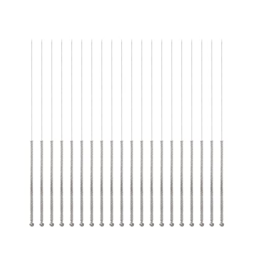 Juliyeh 20 Pcs Nozzle Cleaning Needles Stainless Steel Nozzle Cleaning Tool 3D Printer Clean Accessories for 3D Printer 