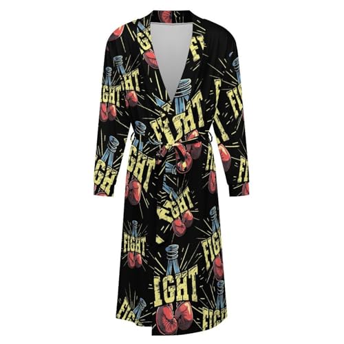 Fight Lung Cancer Awareness Soft Robe Long Sleeve Bathrobes V Neck Sleepwear Spa Robes with Belt Men Woman4
