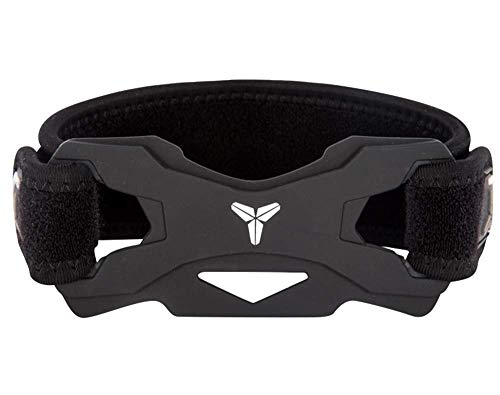 Bande de genou silicone noire stabilisatrice pour running et basket