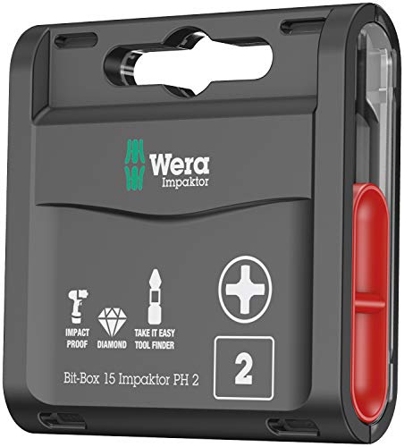 Best Cyber Deals 🔥 Wera 05057752001 Bit-Box 15 Impactor PH 2 (Pack of 15)