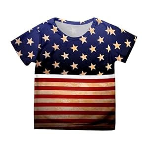 Generisch Sale Mädchen T-Shirt Sterne Streifen