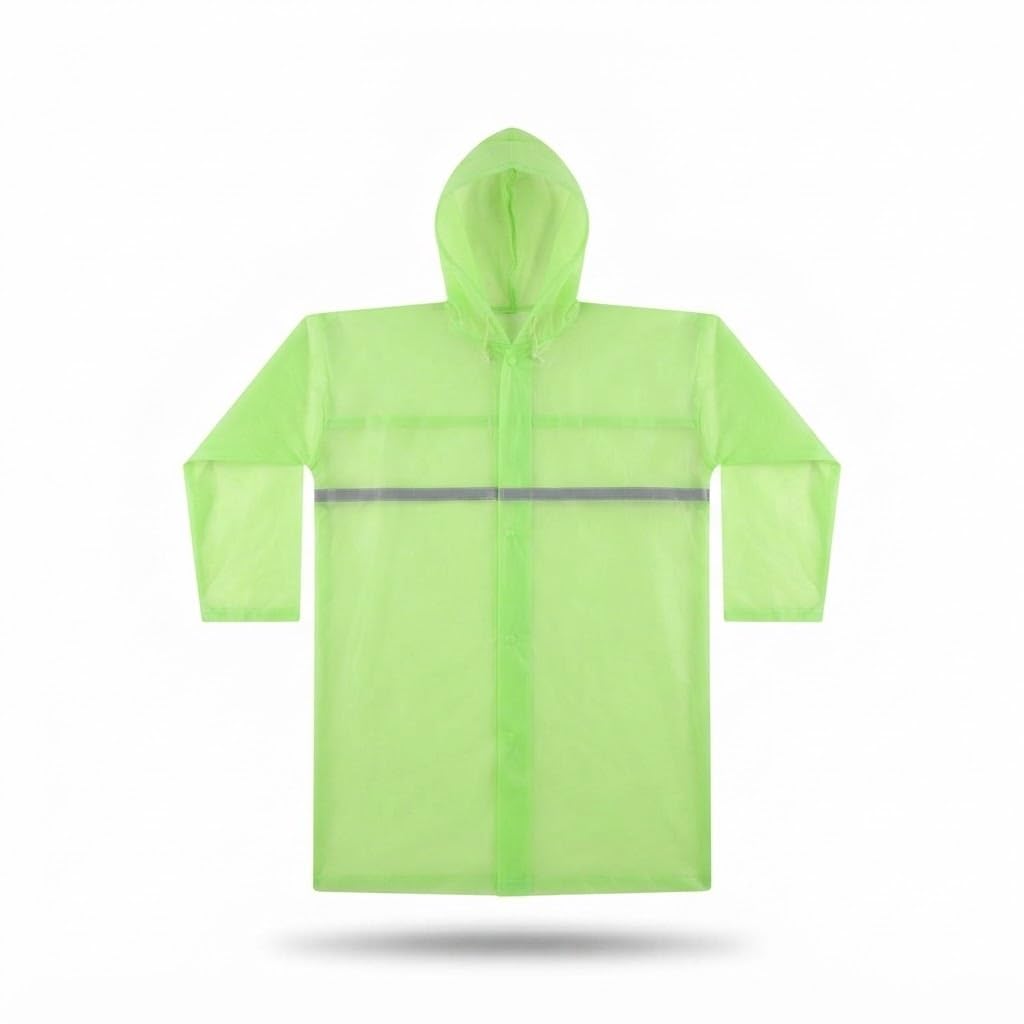 { 2026 Brings 5 Years WARRANTY ) Unisex Waterproof Raincoat with Bag Space – Portable, Lightweight Rain Poncho for Rainy Season, Bike Commute & Travel – Reflective Strip & Snap Buttons-image-38