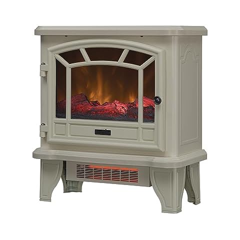 duraflame® Infrared Quartz Electric Fireplace Stove Heater, Cream Cover