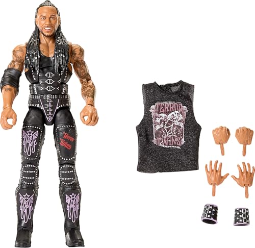 Mattel WWE Figurine articulée Élite Damian Priest de 15 cm à Collectionner avec Accessoires, Série 122, 25 Points d’Articulation et Mains interchangeables, JHT53