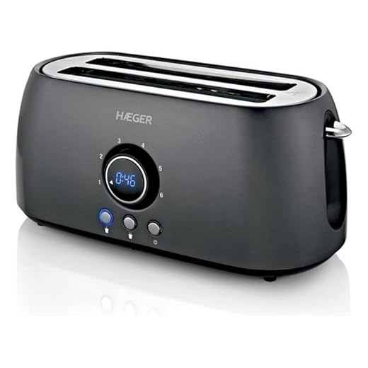 Tostadora HAEGER FUTURE PLUS - 1400W con contador electrónico de tiempo