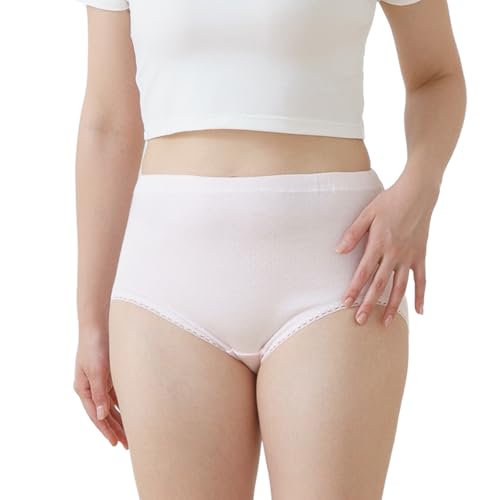 日本製 綿100% レース付きショーツ