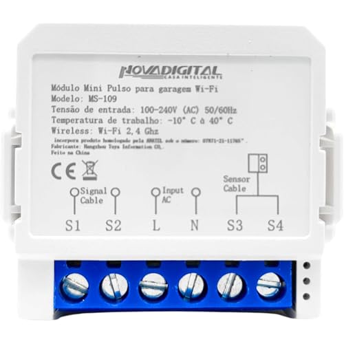 Mini Módulo Inteligente para Garagem com Abertura e Fechamento Automático Compatibilidade Alexa e Go