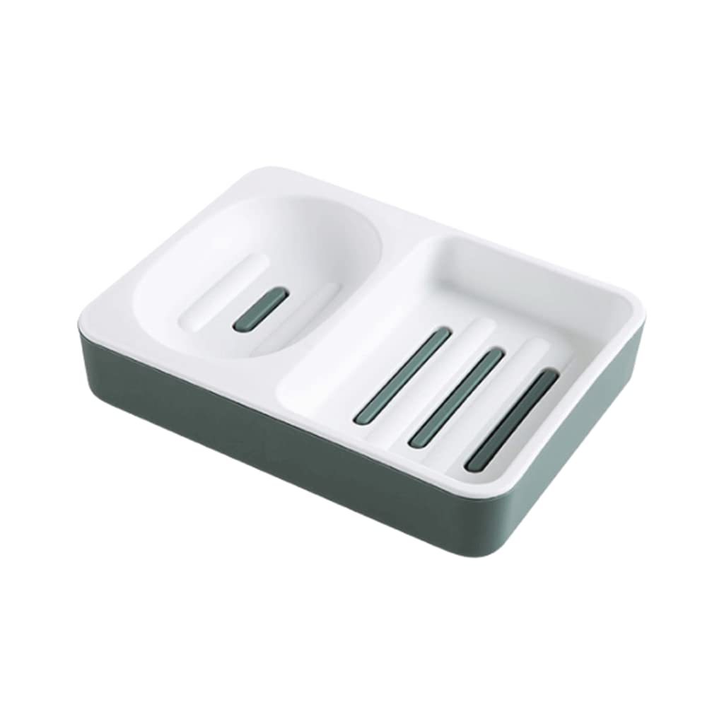 soap box holder, Soap Dish Holder,SoapTray,Self-Draining Double-compartment, Drain with PP Material