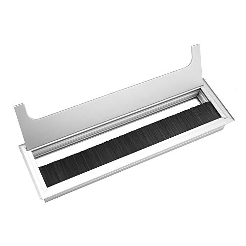 Image of Cable Outle Square Aluminium Desk Computer Wire Cable Tidy Outlet Insert Hole Top Cover for Home Office(L)