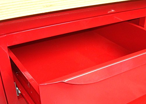 SOGI X3L-09_b Banco da lavoro da 1 mt. tavolo con piano in legno + armadio con cassetto e anta serie industriale
