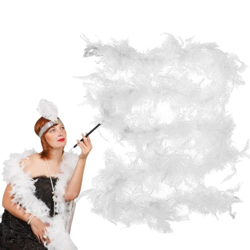 Boa à Plumes pour – Déguisement Boas en Plumes pour Femme | Costume de fête à thème, Boas coloré pour Filles, déguisement pour Halloween, décoration...