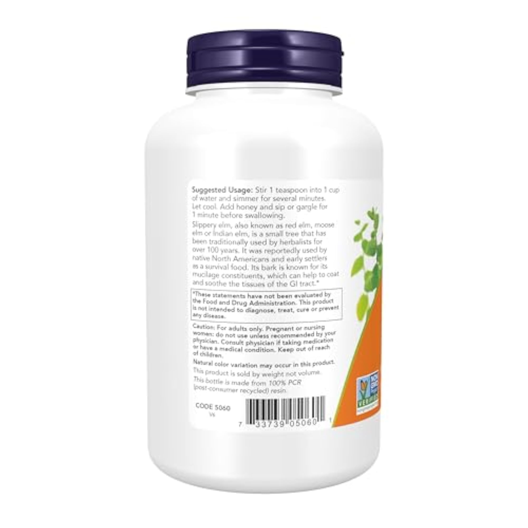 Herbal Supplement Slipper Elm Powder, 113 g