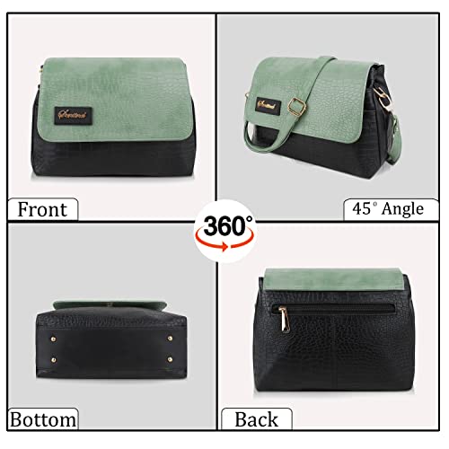 Buy SENTINEL Green & Black Women Sling Bag Crossbody Sling Bag for Women Shoulder Sling Bag