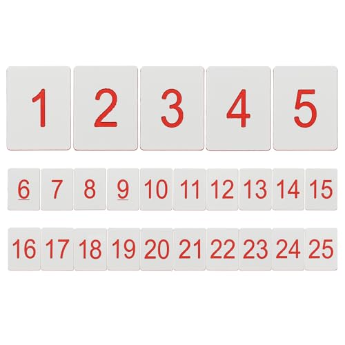 PATIKIL 25 ԍD ȎD 3x4CM 1-25 e[uԍ ȃJ[h vX`bN ό h Ȕԍ  ߗރx zCg