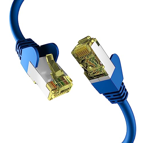 EFB-Elektronik - CAT. 6a Netzwerkkabel bis zu 10 Gbit - 30 m LAN Kabel Ethernet Kabel Patchkabel mit Klinken-/Knickschutz - RJ45 Anschluss, S/FTP PIMF Schirmung - Weiß