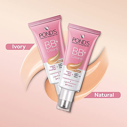 POND'S BB+ Cream, Instant Spot Coverage + Light Make-up Glow, Natural 30g - Image 5