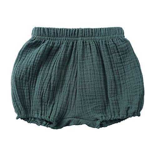 Image of 3 Pack of Little Baby Girls Boys Cotton Linen Blend Cute Bloomer Shorts