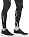 2XU Men's MCS Run Compression Tights, Black/Gold, Medium
