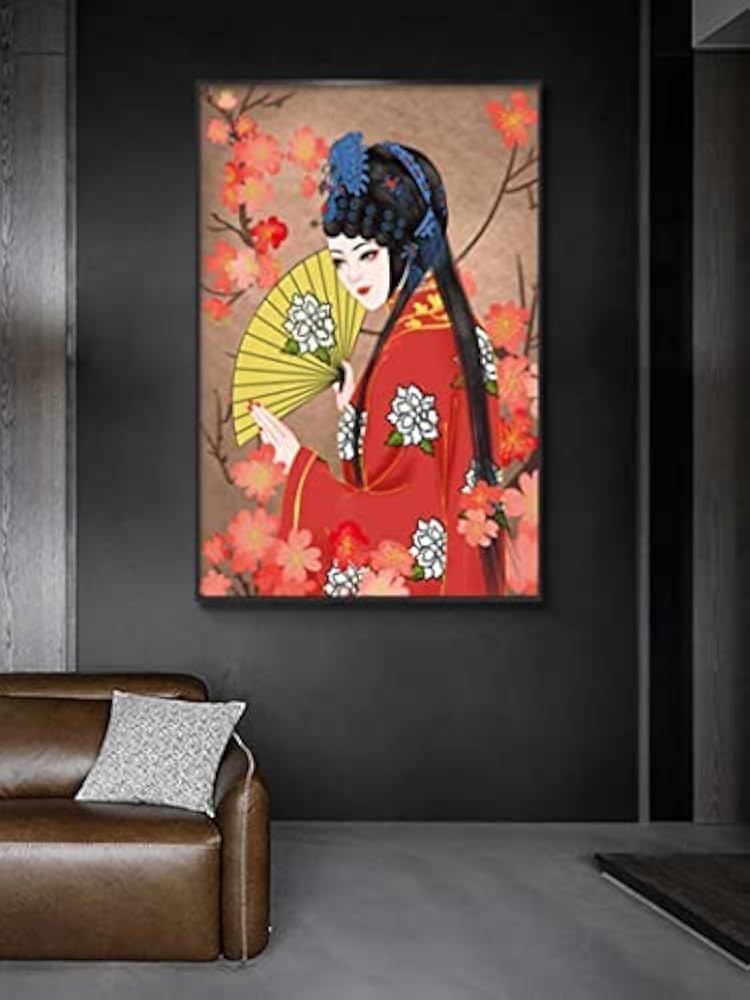 Amazon｜アートポスター中華風キャンバス絵画インテリア京劇の
