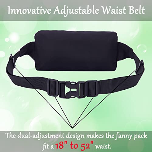 Image of Goothdurs Fanny Pack for Women Men Fashion Waist Bag Waterproof Hip Bum Bag with Adjustable Belt for Running Travel Hiking Cycling Money