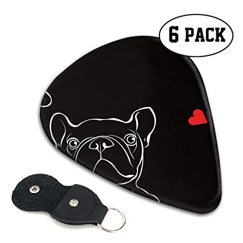 Ensemble de 6 médiators de guitare pour chien bouledogue français pour guitare acoustique, guitare électrique, basse… - Les Beatles, Paul McCartney, John Lennon, RIngo Starr, George Harrison Ensemble de 6 médiators de guitare pour chien bouledogue français pour guitare acoustique, guitare électrique, basse… – Image 3