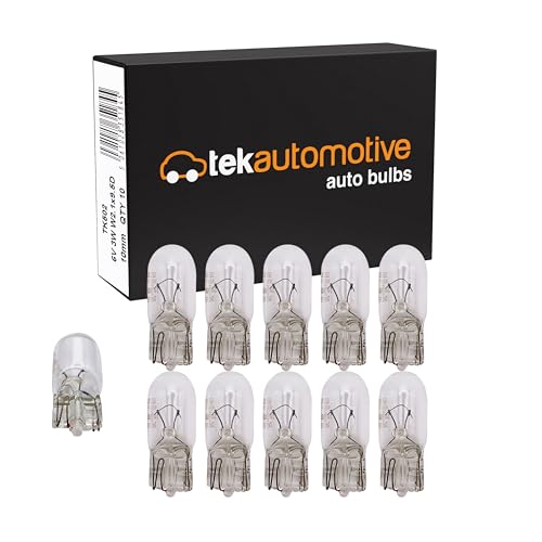 Tek Automotive 502 6V 3W W2.1x9.5D Capless Bulbs – Box of 10 | Car & Motorcycle Light Bulbs | Specialist 6 Volt Application | Reliable Replacement Lamps