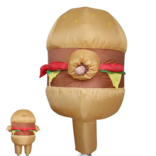 Déguisement Gonflable de burger au fini soigné costume résistant pour événements et spectacles