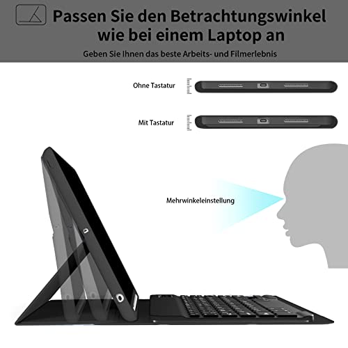 aoub Tastatur Hülle für iPad 9./8./7. Generation 10,2 Zoll 2021/2020/2019 – Ansicht 7