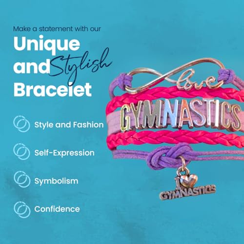 Gymnastics Bracelet, Gymnastics Jewelry, Infinity Love Charm Bracelet for Gymnasts3