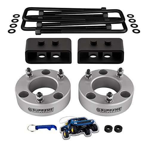 Supreme Suspensions - Full Suspension Lift Kit for 2004-2020 Ford F-150 [2WD: 2.5" Front + 2" Rear Lift / 4WD: 2.5" Front + 0.5" Rear Lift] - Silver