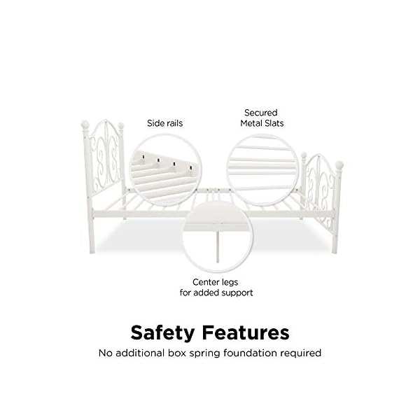 DHP Bombay Metal Bed White Uk - Image 24