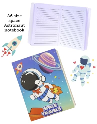 Image of 9 in 1 Space Astronaut rakhi Gift Combo Set For boys Kids cute stylish Gift box Stationery Set Age 6-8 Years 10-12 Year I Diary, Stickers, pen, pencil case, badge, Eraser, watch & colors