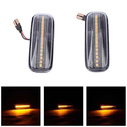 Luces intermitentes laterales amarillas con carcasa transparente de 12V para Civic EJ9 EK9 4