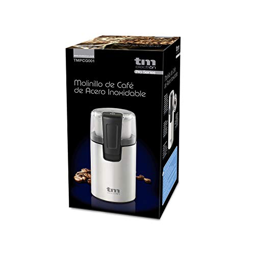 TM Electron TMPCG001 molinillo eléctrico para todo tipo de granos de café, cuchillas de acero inoxidable, cubierta… - Imagen 8