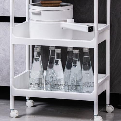 Carrinho de Armazenamento Fino para Espaços Pequenos, Carrinho Móvel de 3 Camadas Com Rodas, Pratele