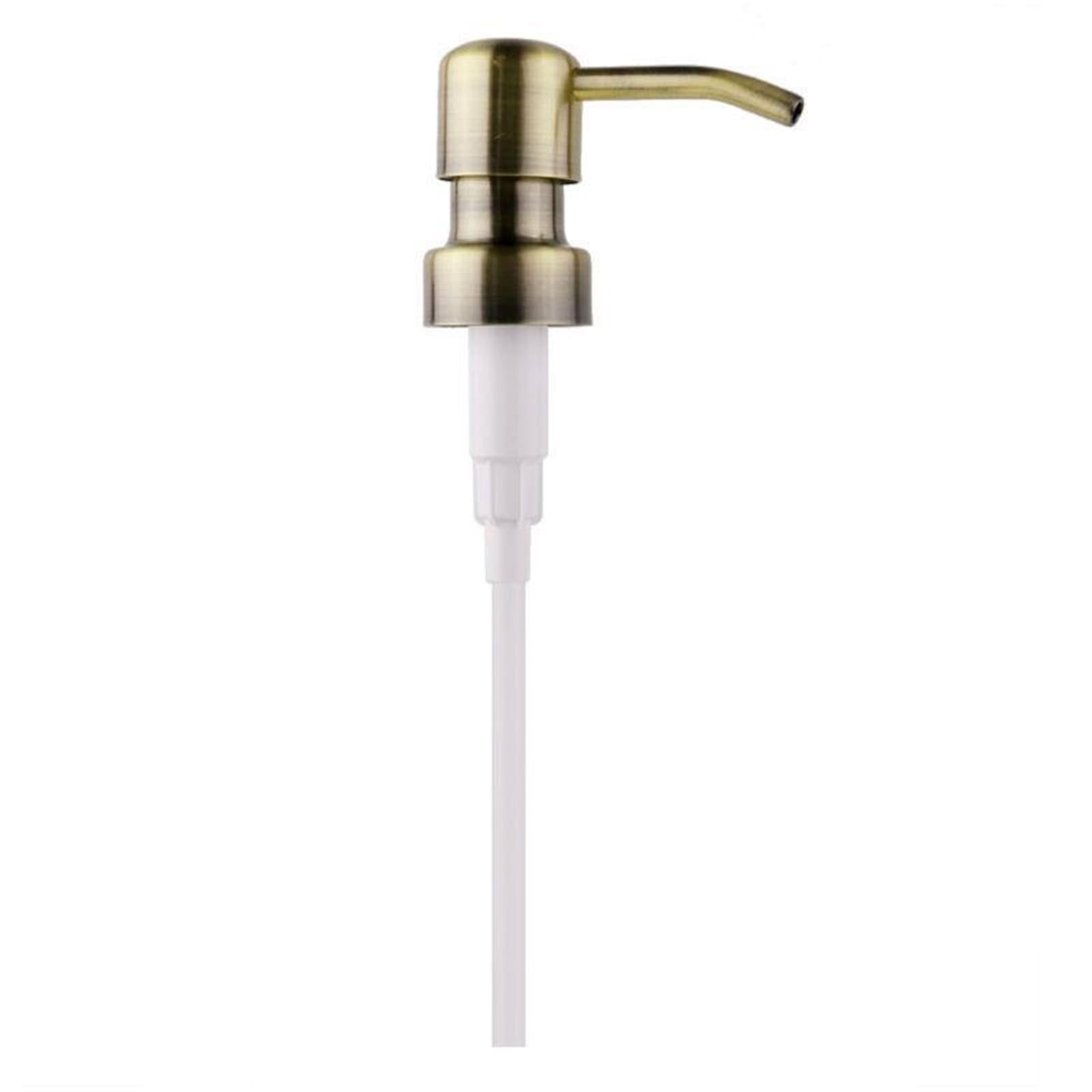 Soap Pump Replacement 6pcs Metal Soap Pump Liquid Lotion Gel Dispenser Replacement Jar Syrup Juice Bottle(Green Patina)