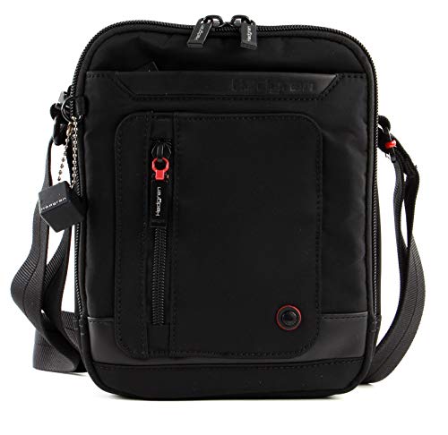 Hedgren Zeppelin Revised Exam Vertical Crossover Pouch RFID Black Cover